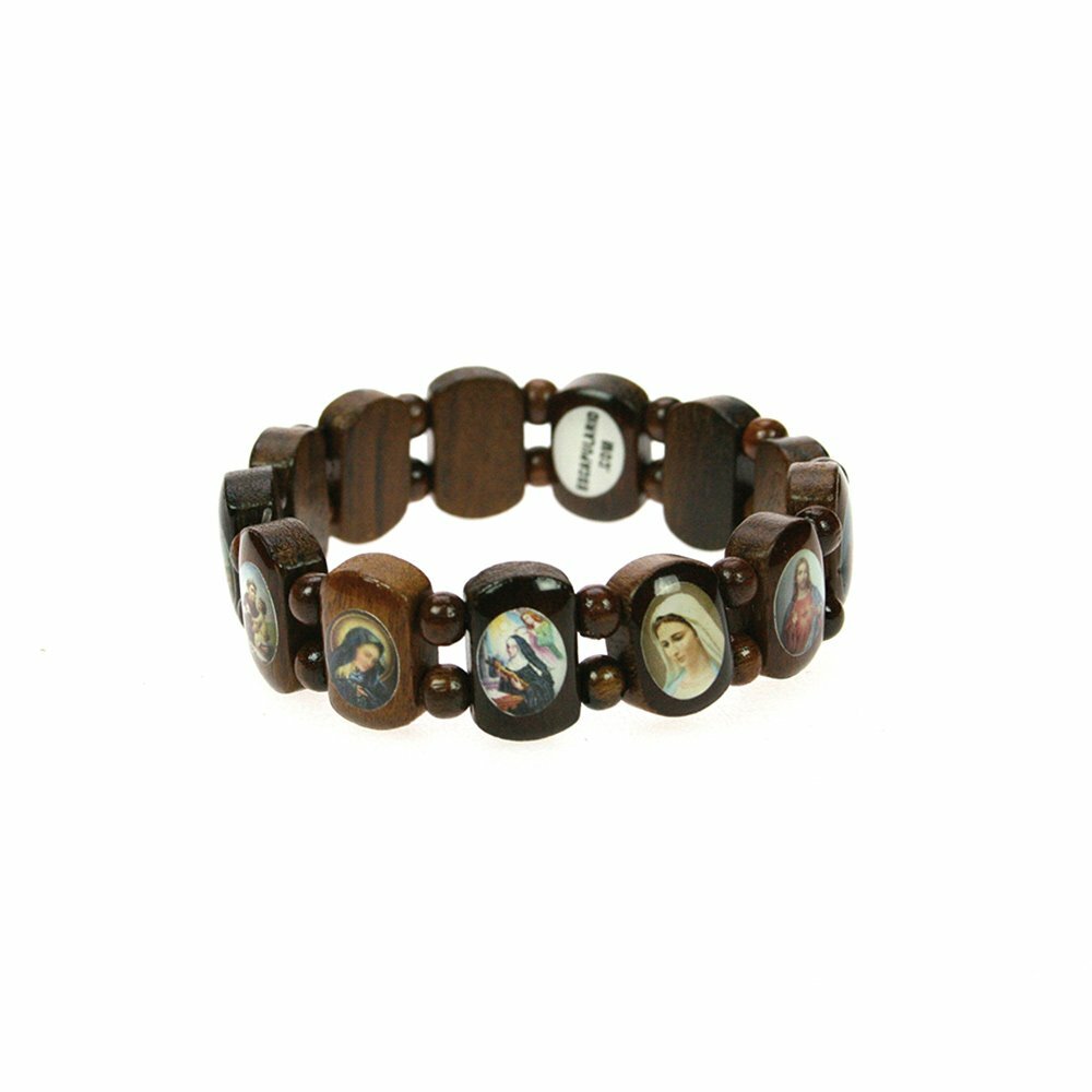 Children's Escapulario Patron Saint Bracelet Brown