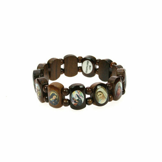 Children's Escapulario Patron Saint Bracelet Brown