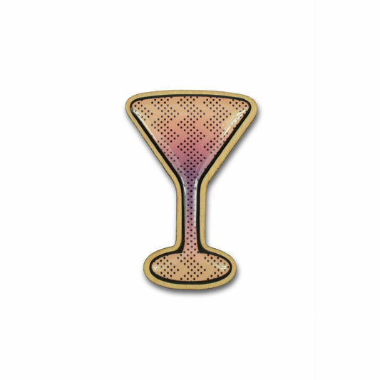 Woodpin cocktail glass