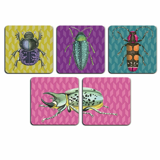 Lot de 5 sous-verres BEETLES