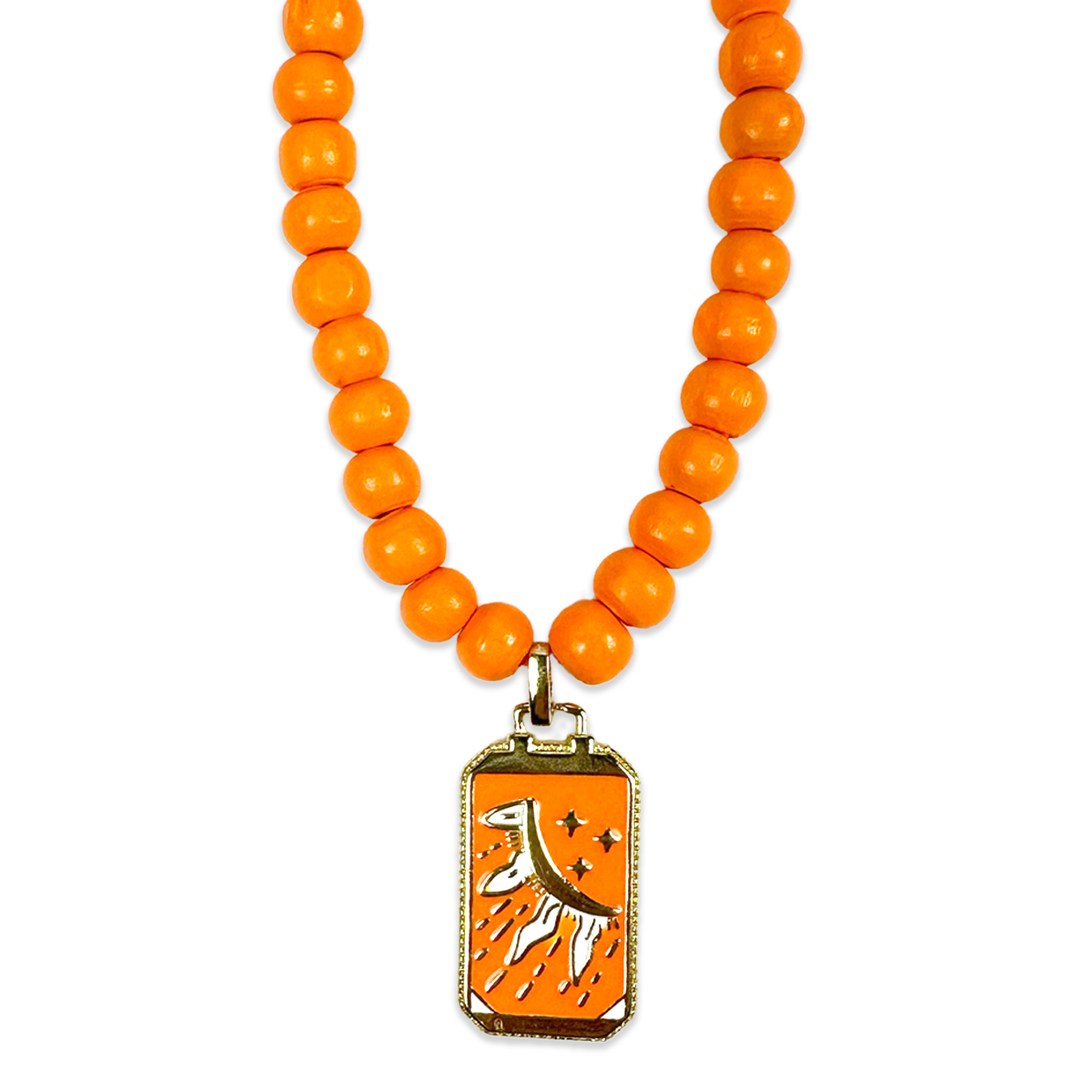 Symbol-Kette Orange mit Lucky Charms Anhänger