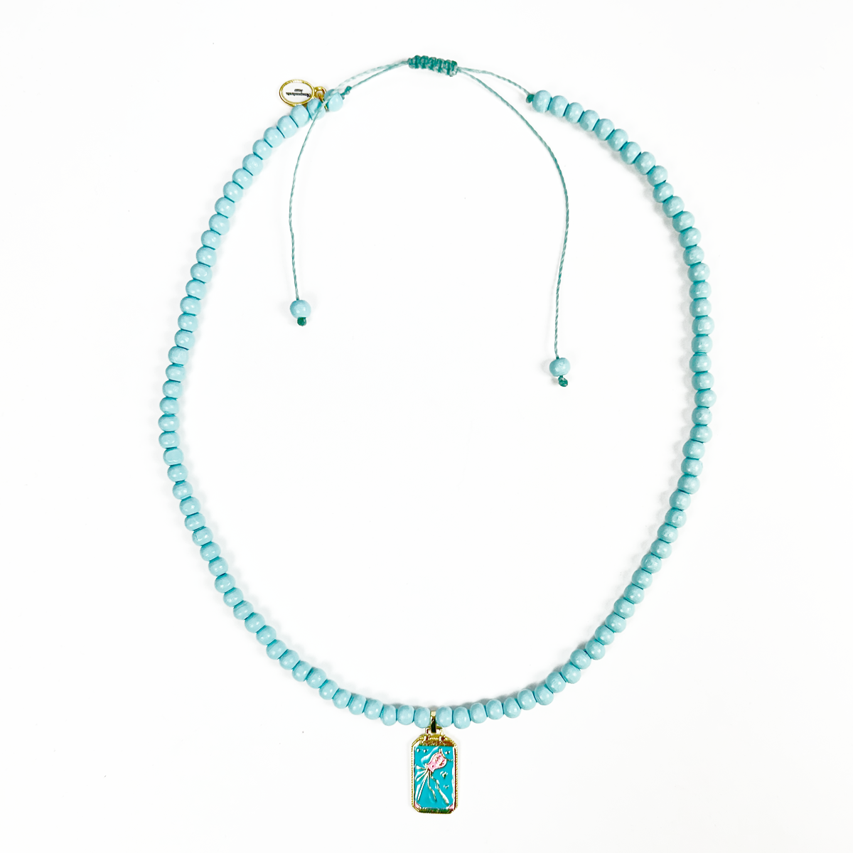 Symbol-Kette Hellblau mit Lucky Charms Anhänger