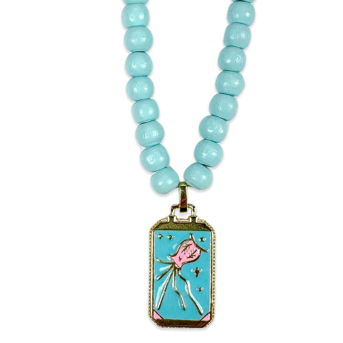Symbol-Kette Hellblau mit Lucky Charms Anhänger
