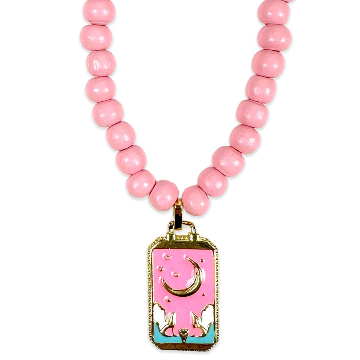 Symbol-Kette Rosa mit Lucky Charms Anhänger