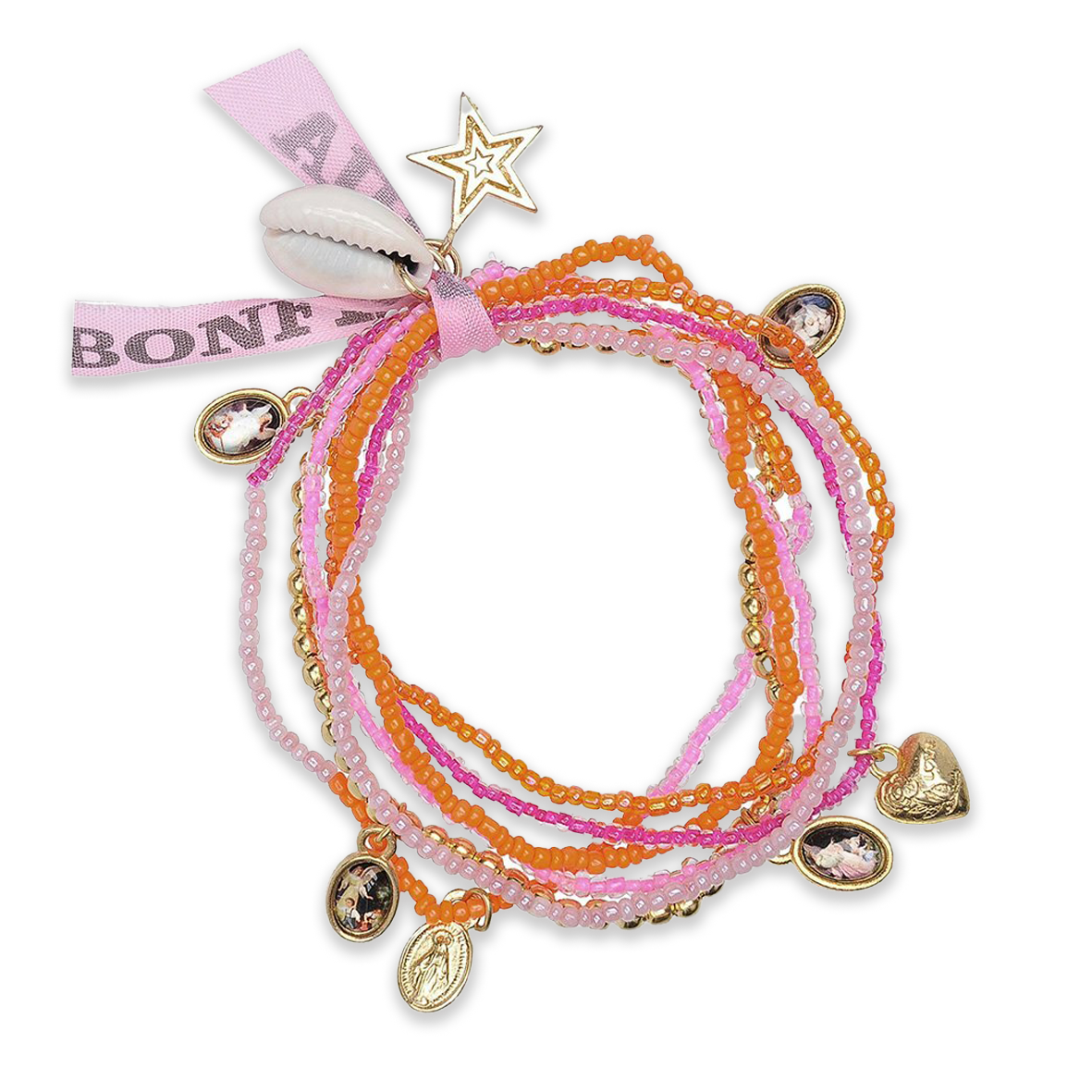 Ensemble de bracelets Make A Wish en or rose