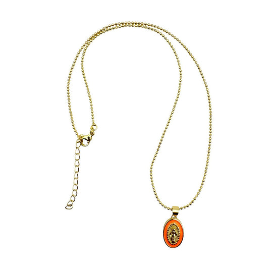 Goldkettchen mit Madonna Orange