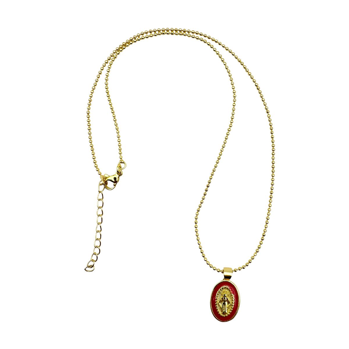 Goldkettchen mit Madonna Rot