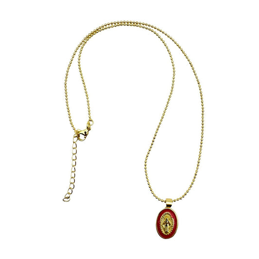 Goldkettchen mit Madonna Rot