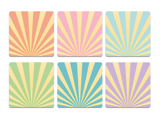 6er Coaster Set Stripes