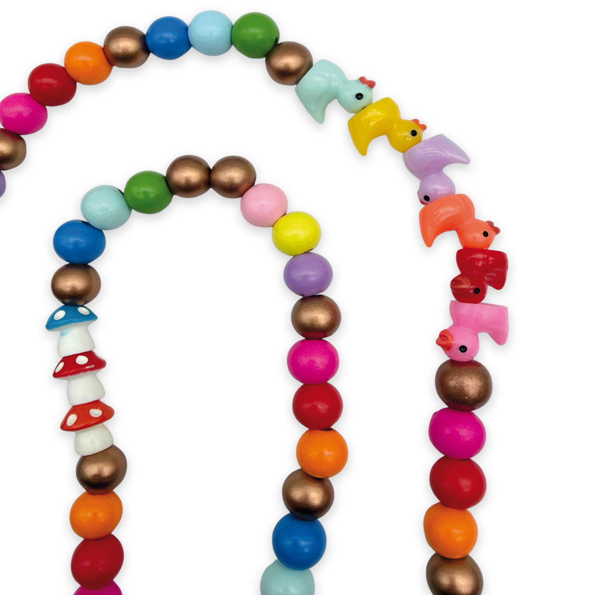 Handykette Smile-Ente-Pilz Bunt Mix