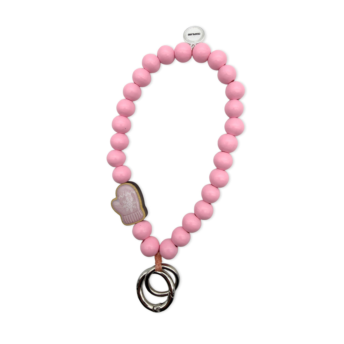 Schlüsselanhänger & kurze Handykette Handschuh – Rosa | Escapulario
