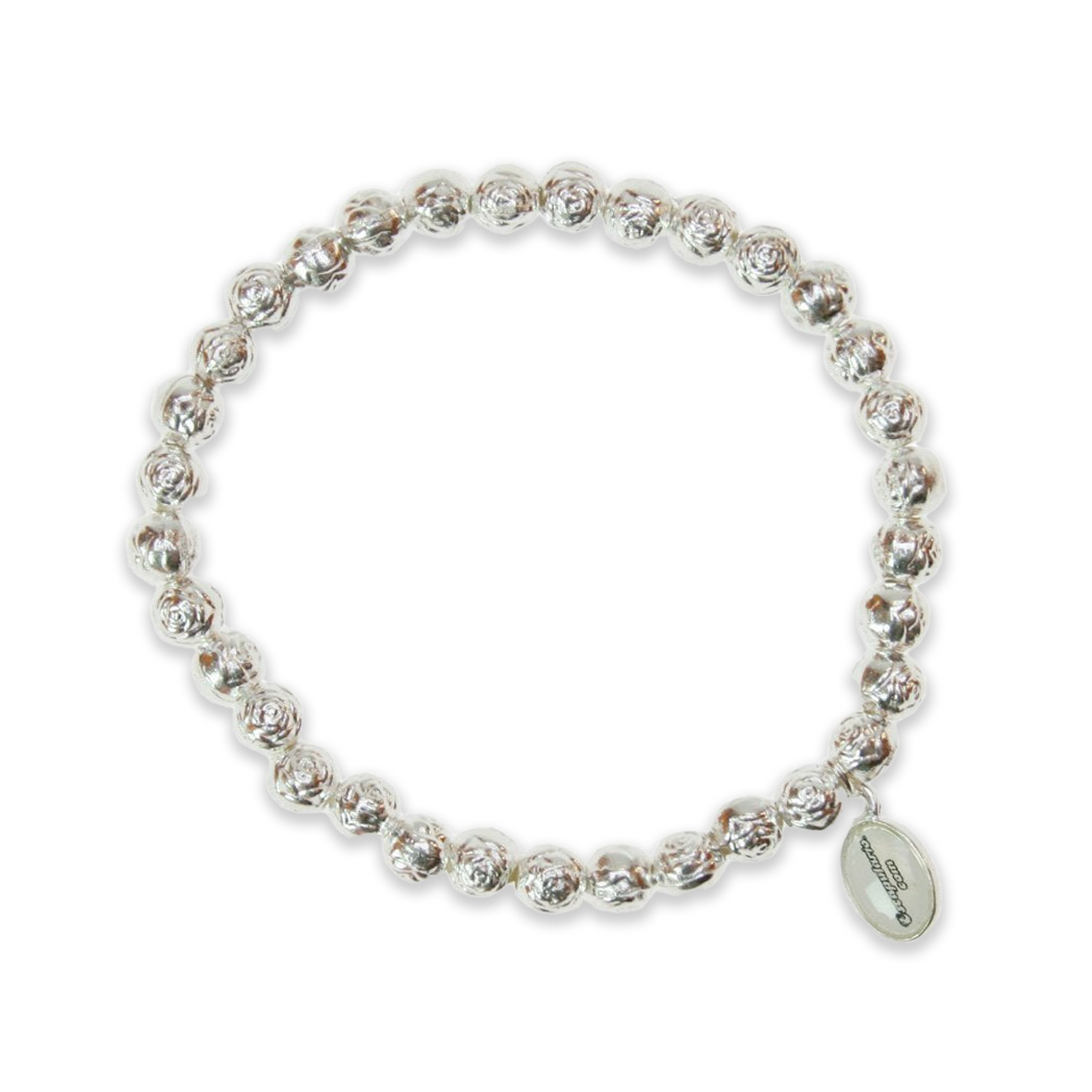 metal stretch bracelet silver plated