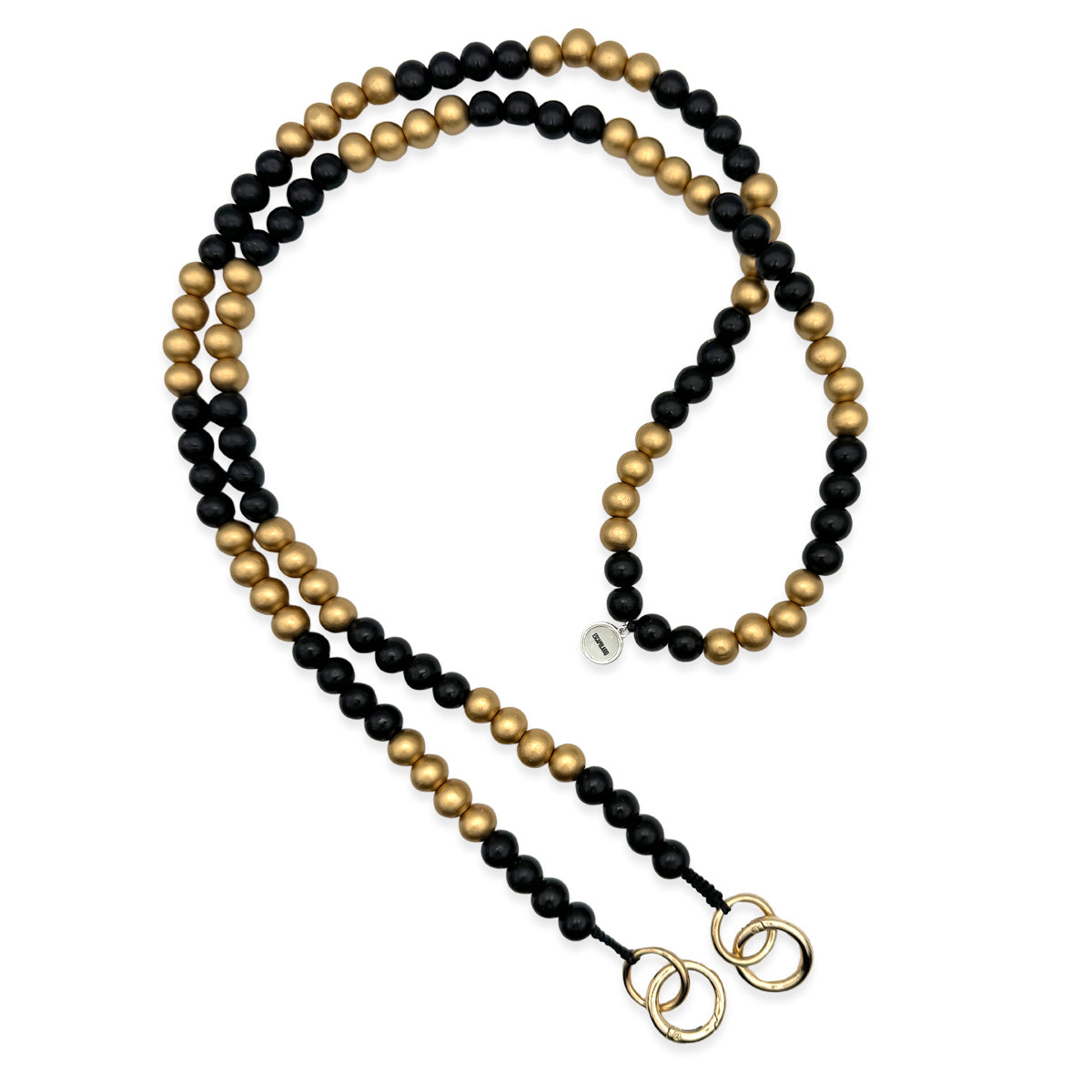 Handykette Schwarz-Gold