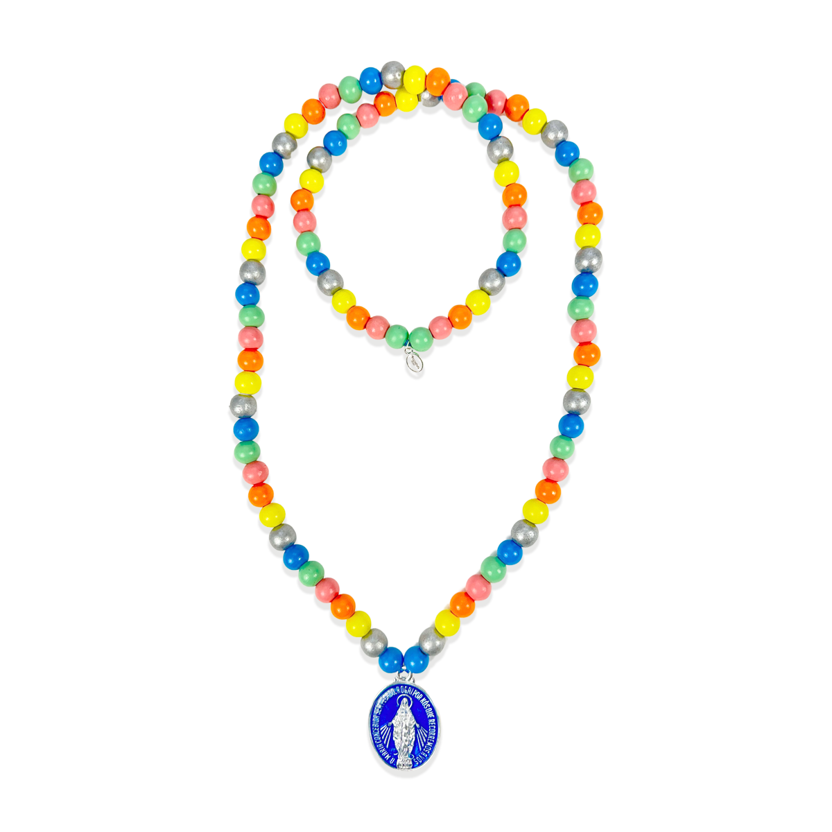 Madonnenkette Candy aus 12mm Holzperlen