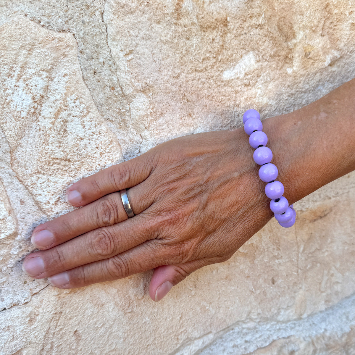 wooden bracelet lilac