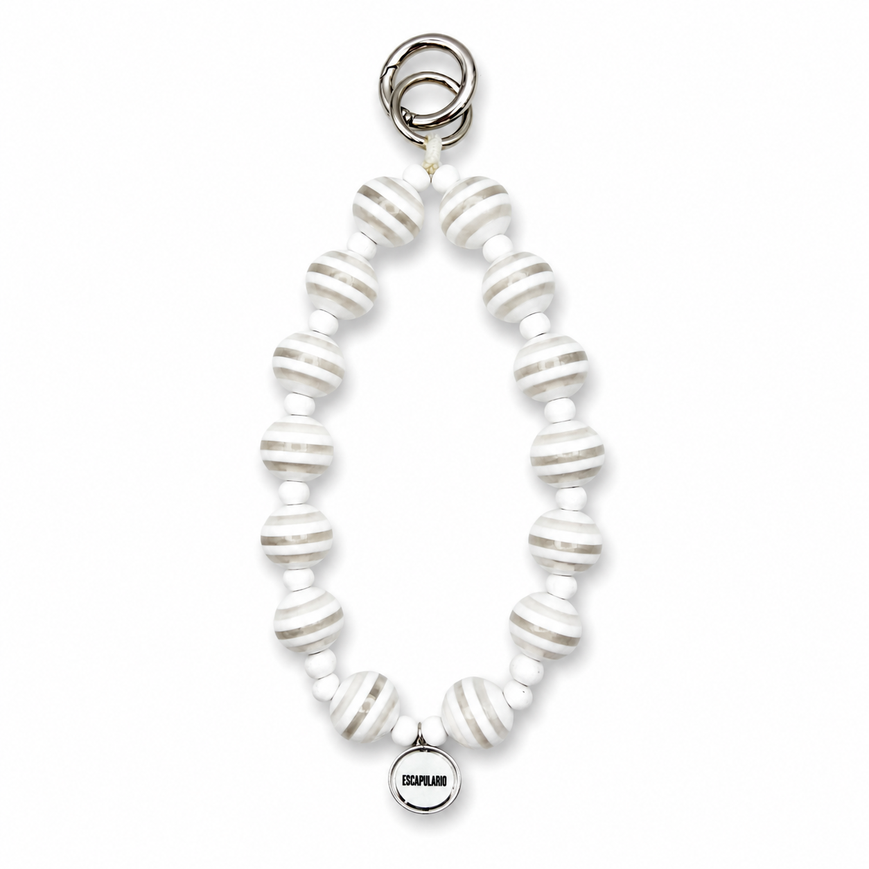 Schlüsselkette Stripe Weiss
