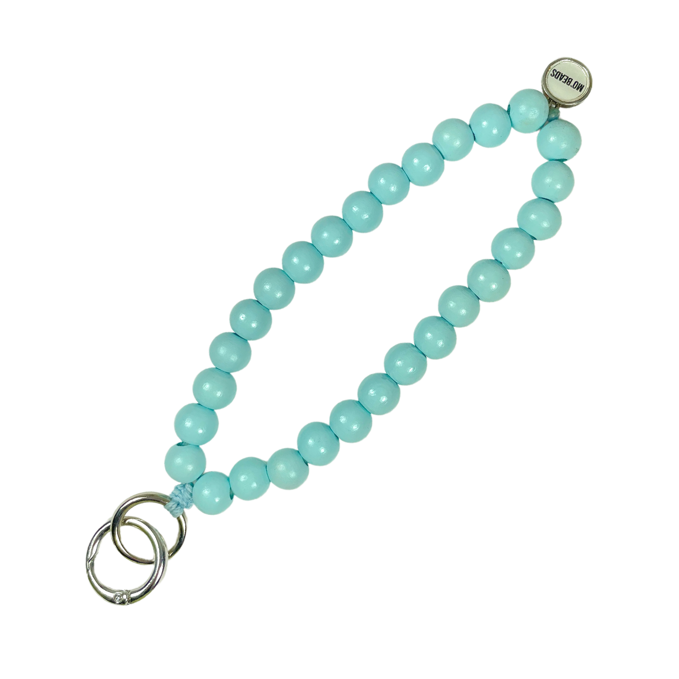 Escapulario Schlüsselkette Skyblue als leichtes himmelsblaues Accessoire für den Schlüsselbund ein fröhliches Geschenk für Damen.