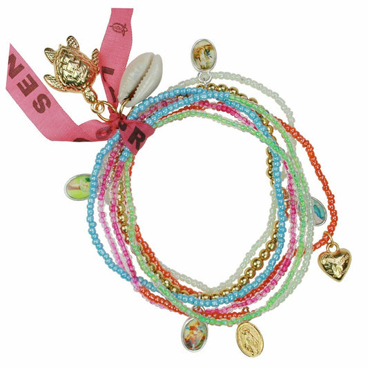 Make A Wish Bracelet Set Pink Gold