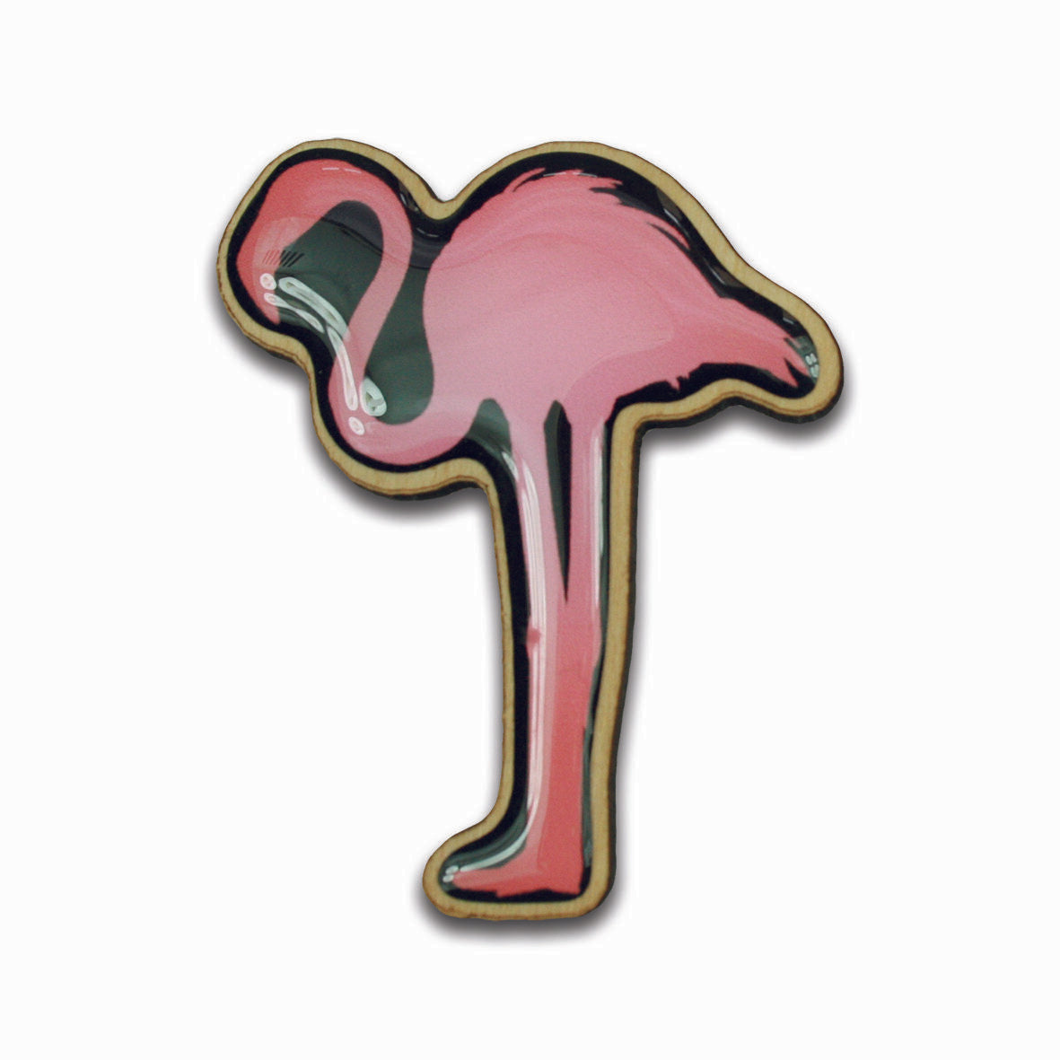 Woodpin Flamingo pink