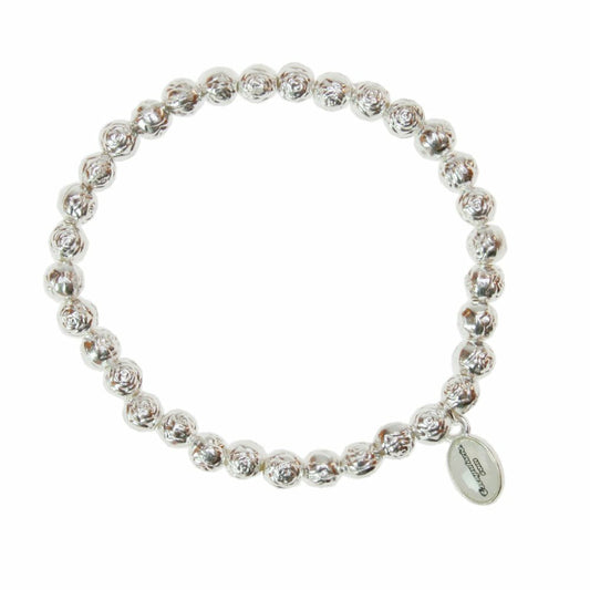metal stretch bracelet silver plated