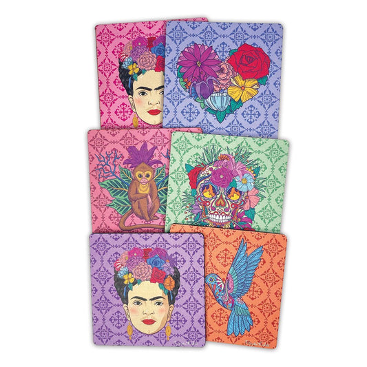 Lot de 6 sous-verres FRIDA KAHLO