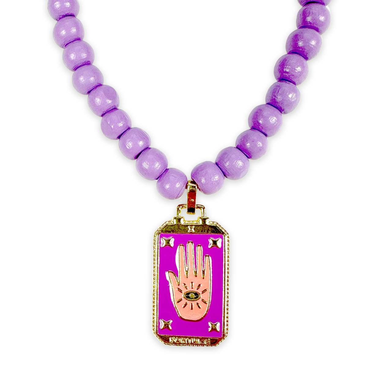 Symbol-Kette Flieder mit Lucky Charms Anhänger