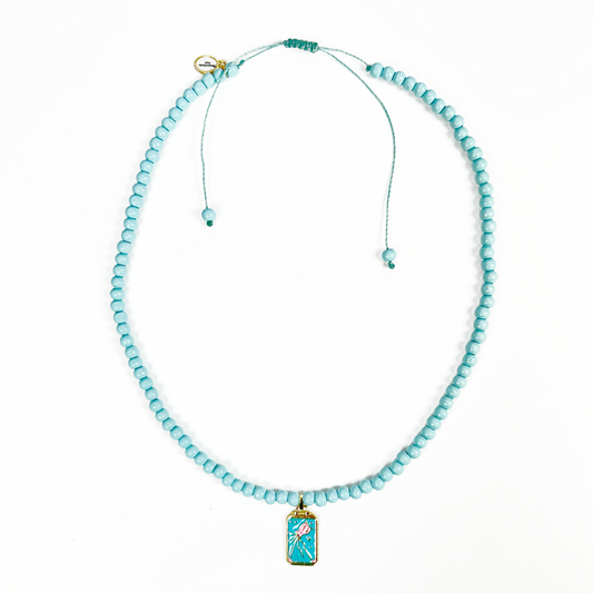 Symbol-Kette Hellblau mit Lucky Charms Anhänger