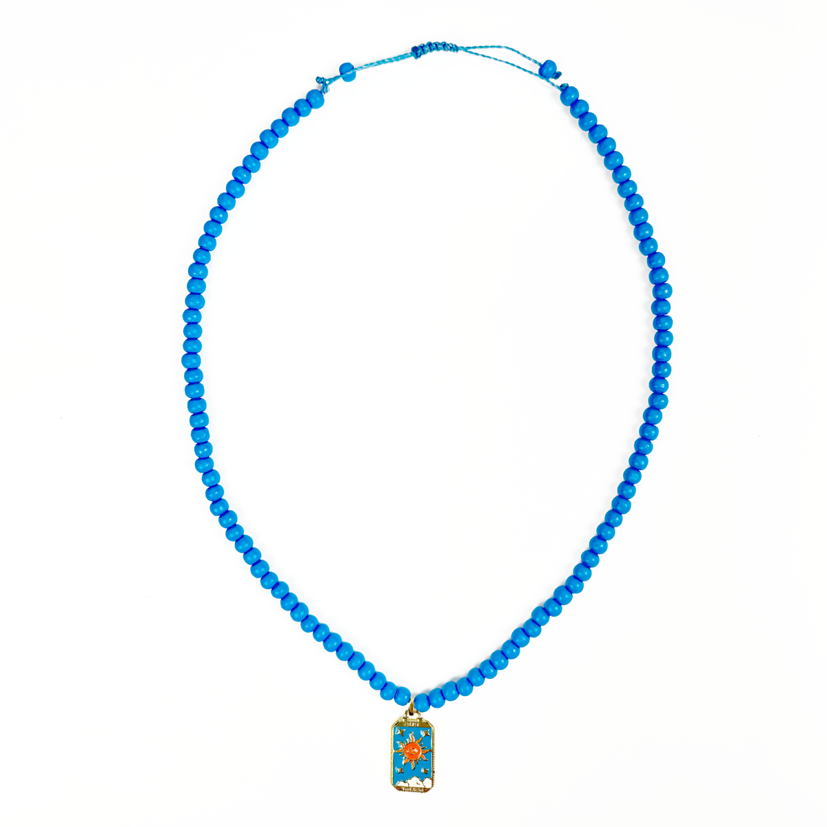 Symbol Necklace Denim Blue with Lucky Charms Pendant