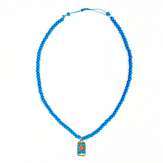 Symbol-Kette Jeansblau mit Lucky Charms Anhänger