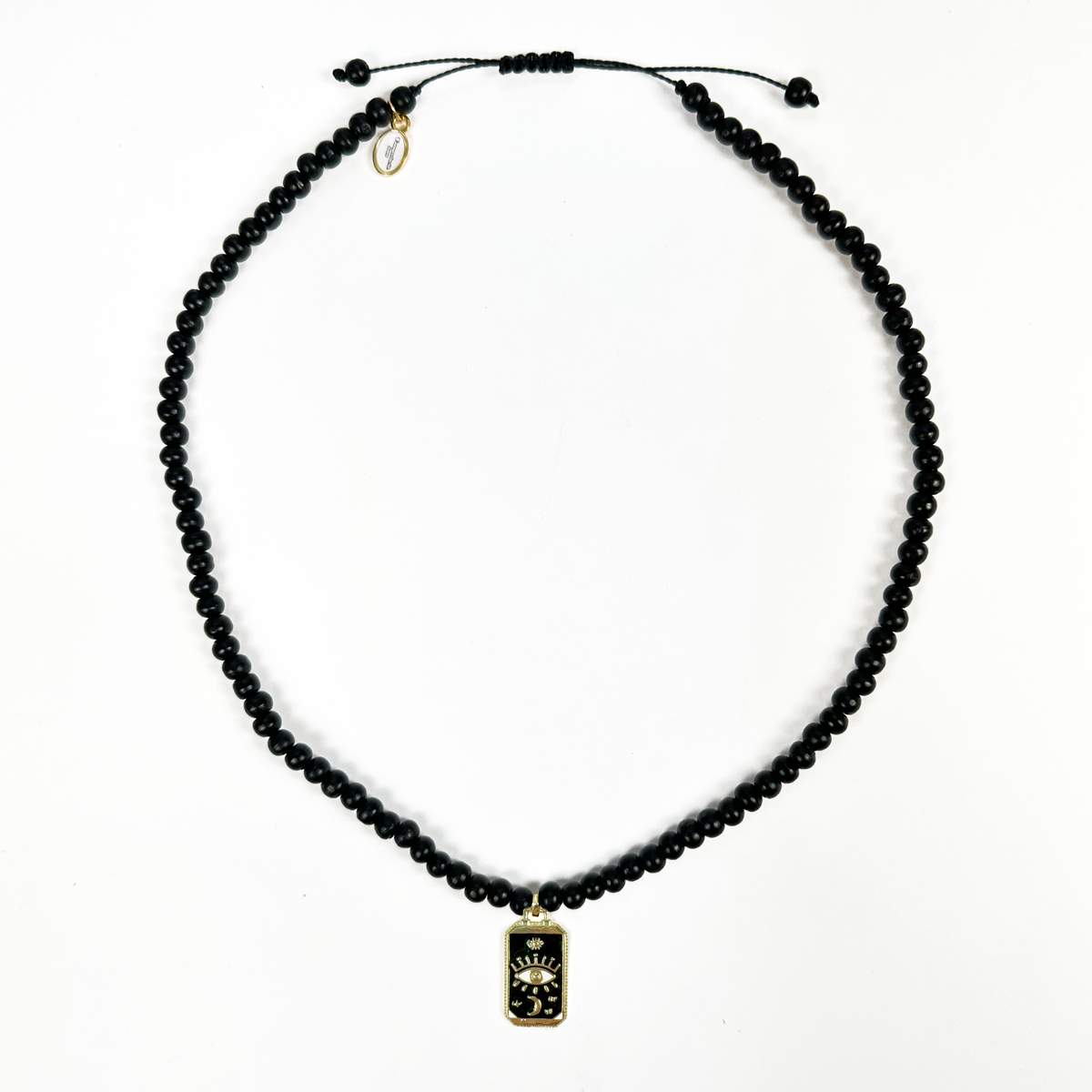 Symbol Necklace Black with Lucky Charms Pendant