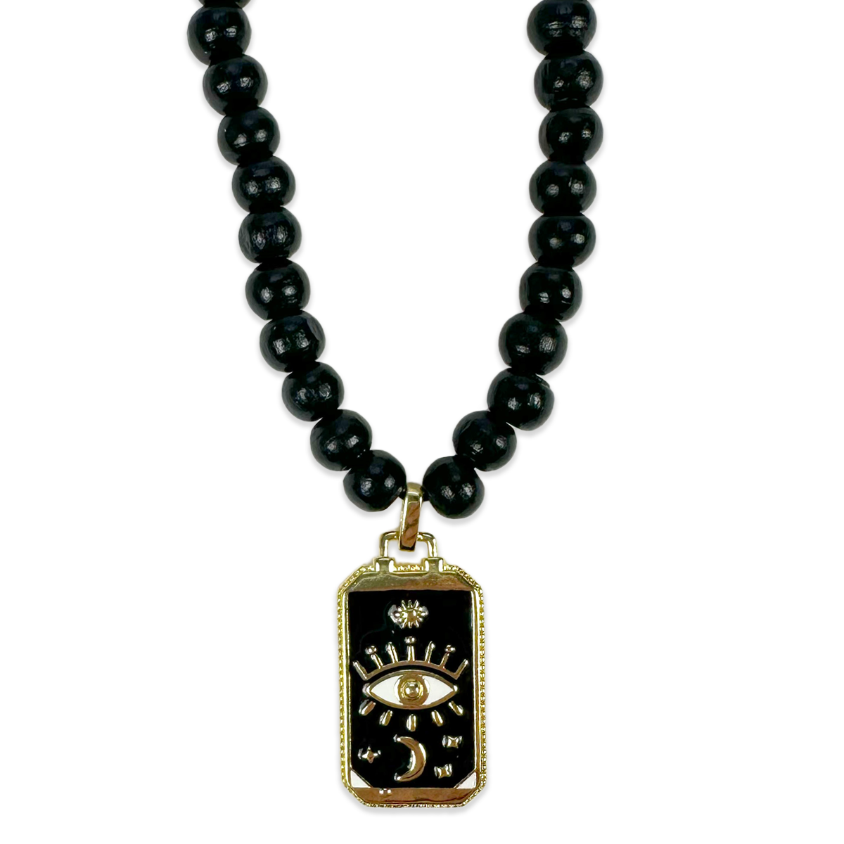 Symbol Necklace Black with Lucky Charms Pendant