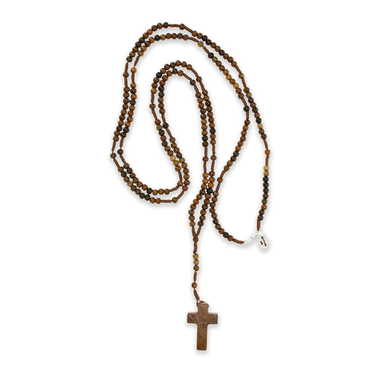 Original Escapulario Rosenkranz Kette lang braun