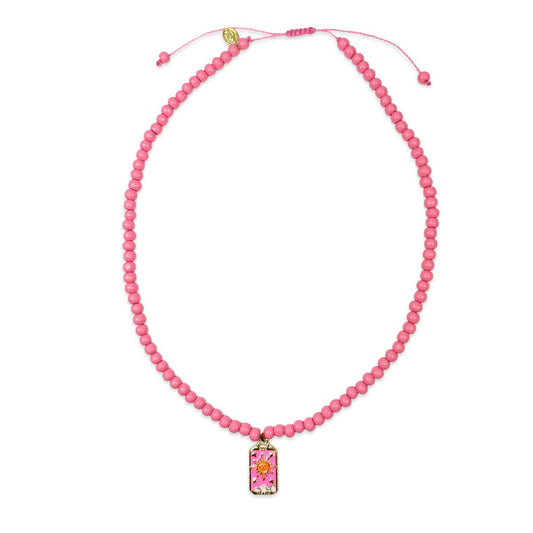Symbol-Kette Apricot mit Lucky Charm Anhänger