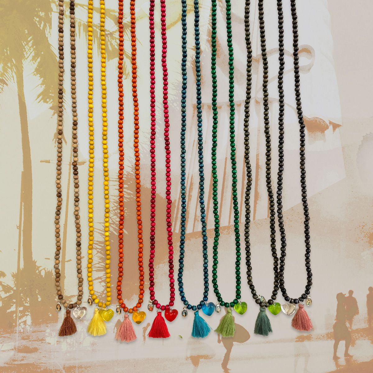 tassel necklace lilac
