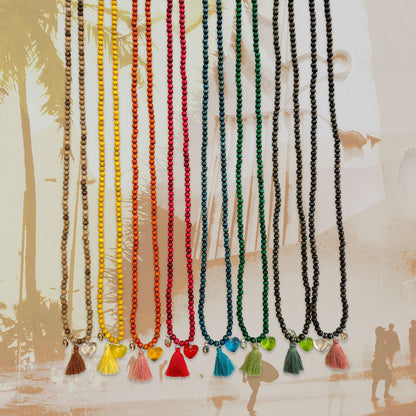 tassel necklace lilac