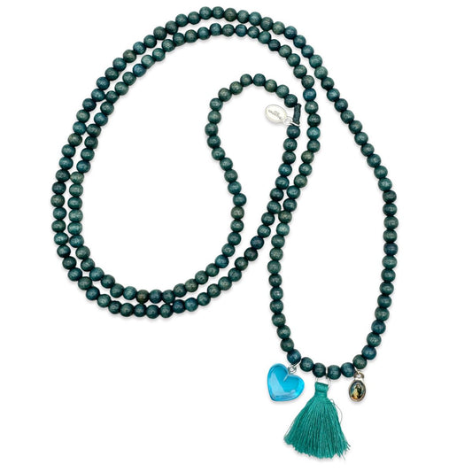 Quastenkette Petrol