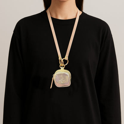 Clip Purse Mini Weissgold Bundle 80cm