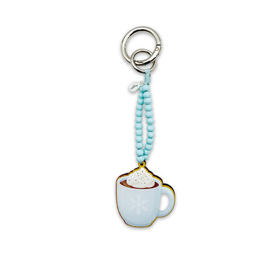 Bag charm cocoa light blue