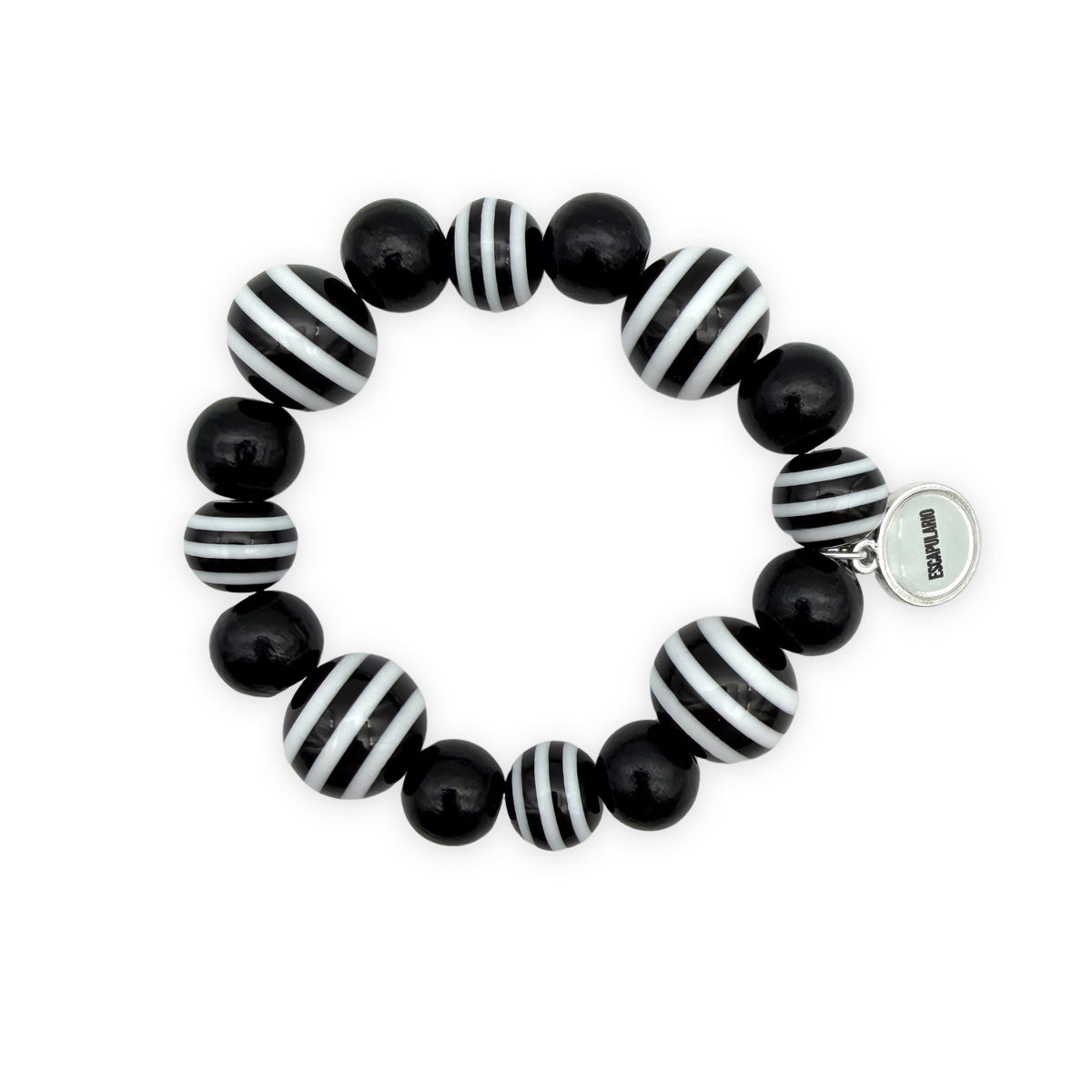 Armband STRIPE MIX – Schwarz/Weiß