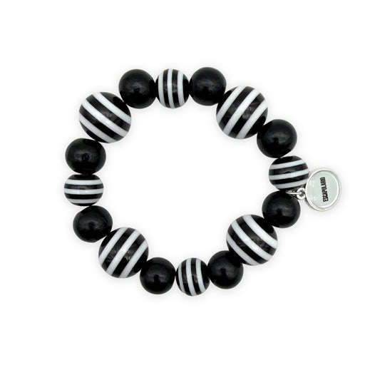Armband STRIPE MIX – Schwarz/Weiß