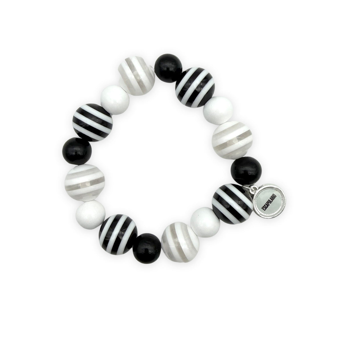Armband STRIPE Schwarz/Weiss Mix