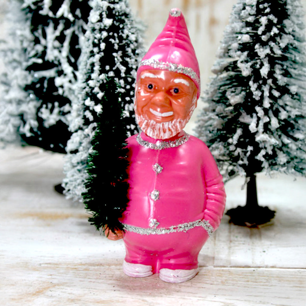 Pink bobblehead Santa