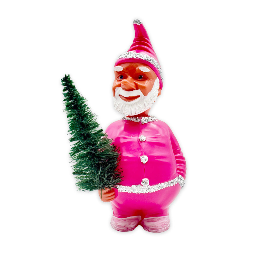 Pink bobblehead Santa