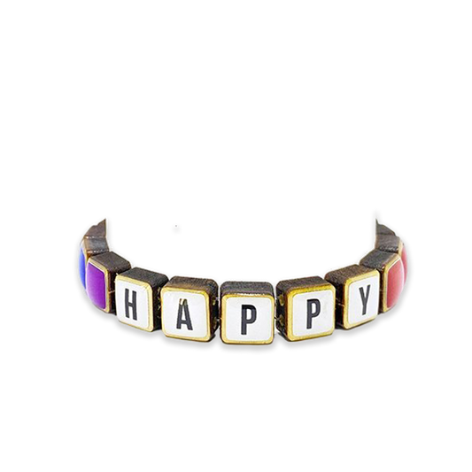 Colour Up Holzarmband "Happy"