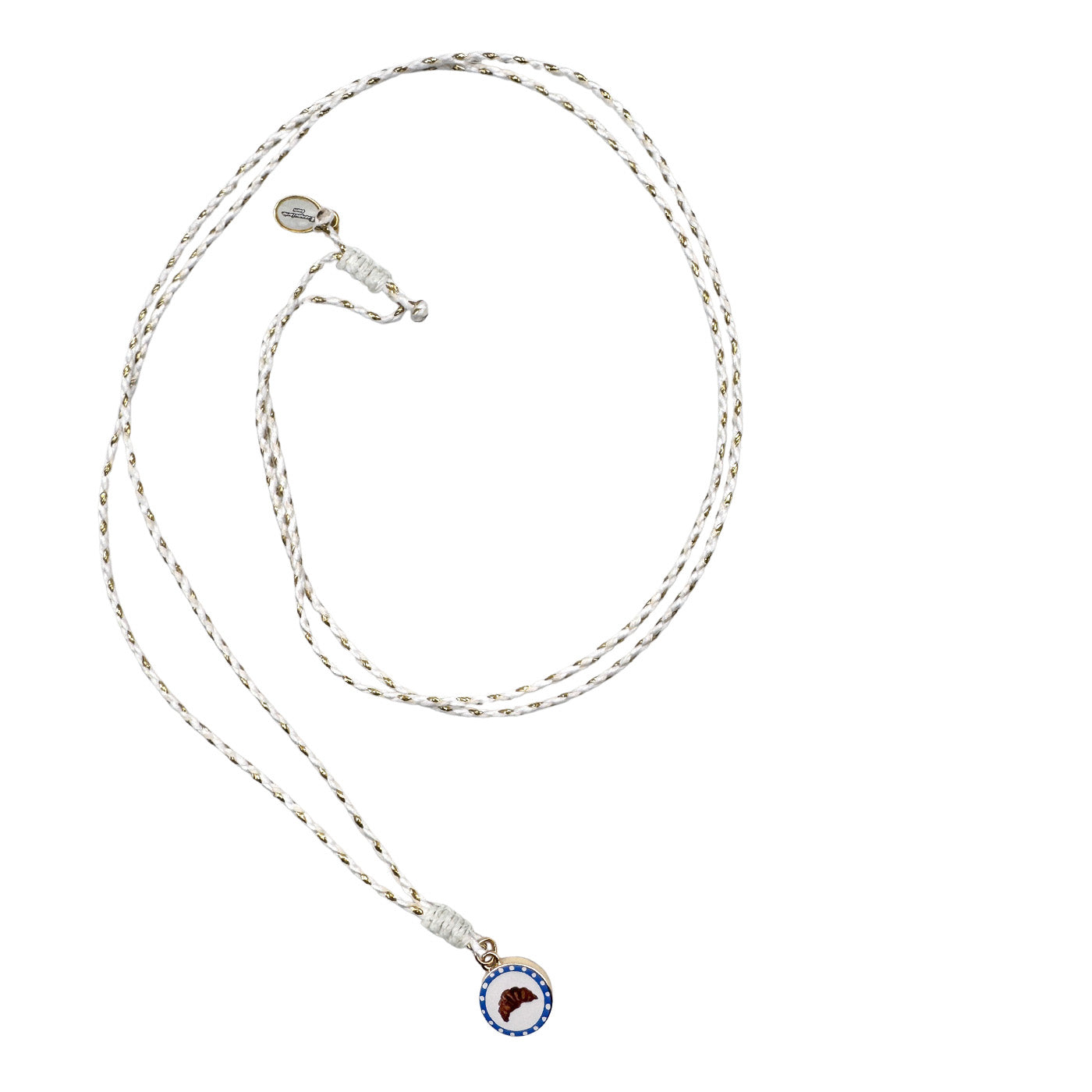 Stringkette mit Keramikanhänger Croissant