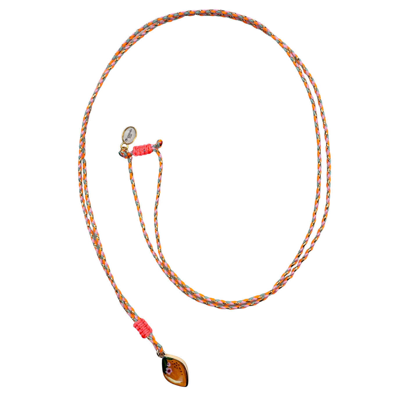 Stringkette mit Keramikanhänger Mandarine