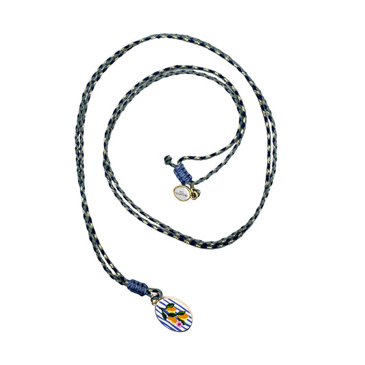 Stringkette mit Keramikanhänger Zitrone