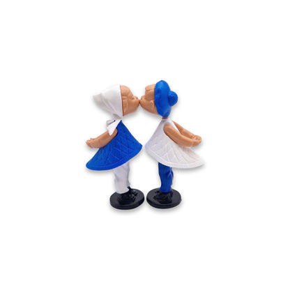 Magnet Kusspuppen Blau Weiss