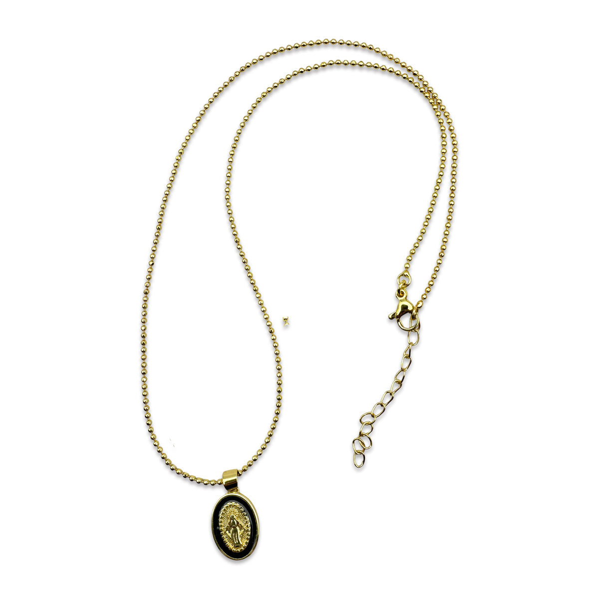 Gold Chain with Madonna Black 