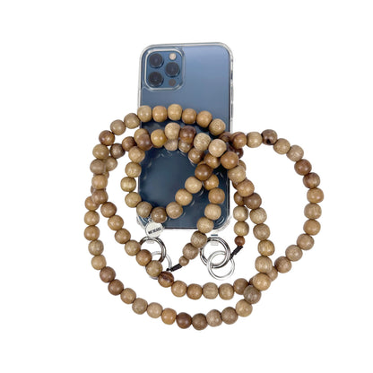 Cell Phone Chain Brown-Natural Dark